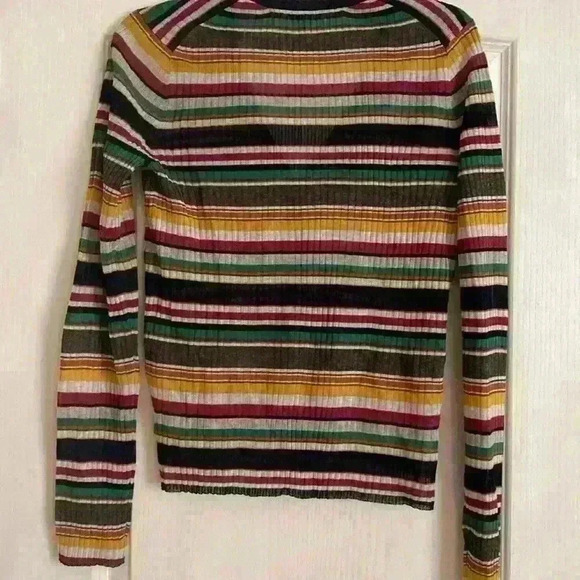 Veronica Beard Keke Striped Ribbed Cardigan - Picture 7 of 7